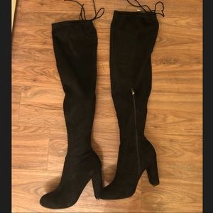 Black over the knee boots